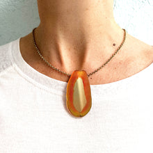 Load image into Gallery viewer, GOLDEN PAPAYA MIRROR NECKLACE 2”

